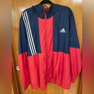 Adidas Windbreaker with Hoodie